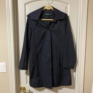 Ralph Lauren Navy Trench Coat. Size Women’s Small.